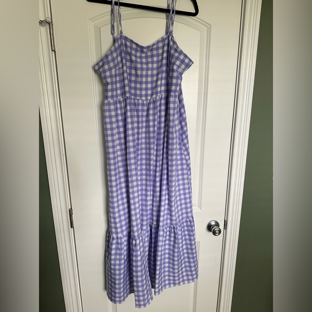 Purple gingham dress